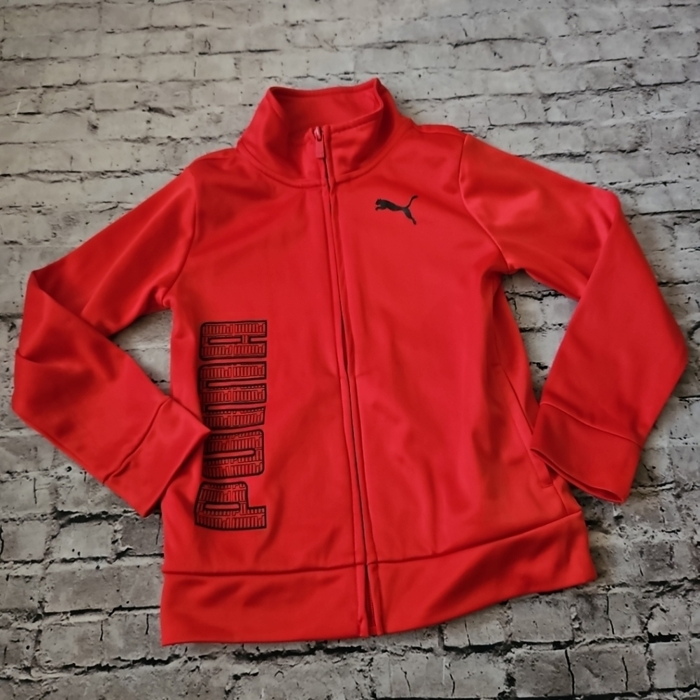 Puma Bold Red Full-Zip Jacket Size 5t